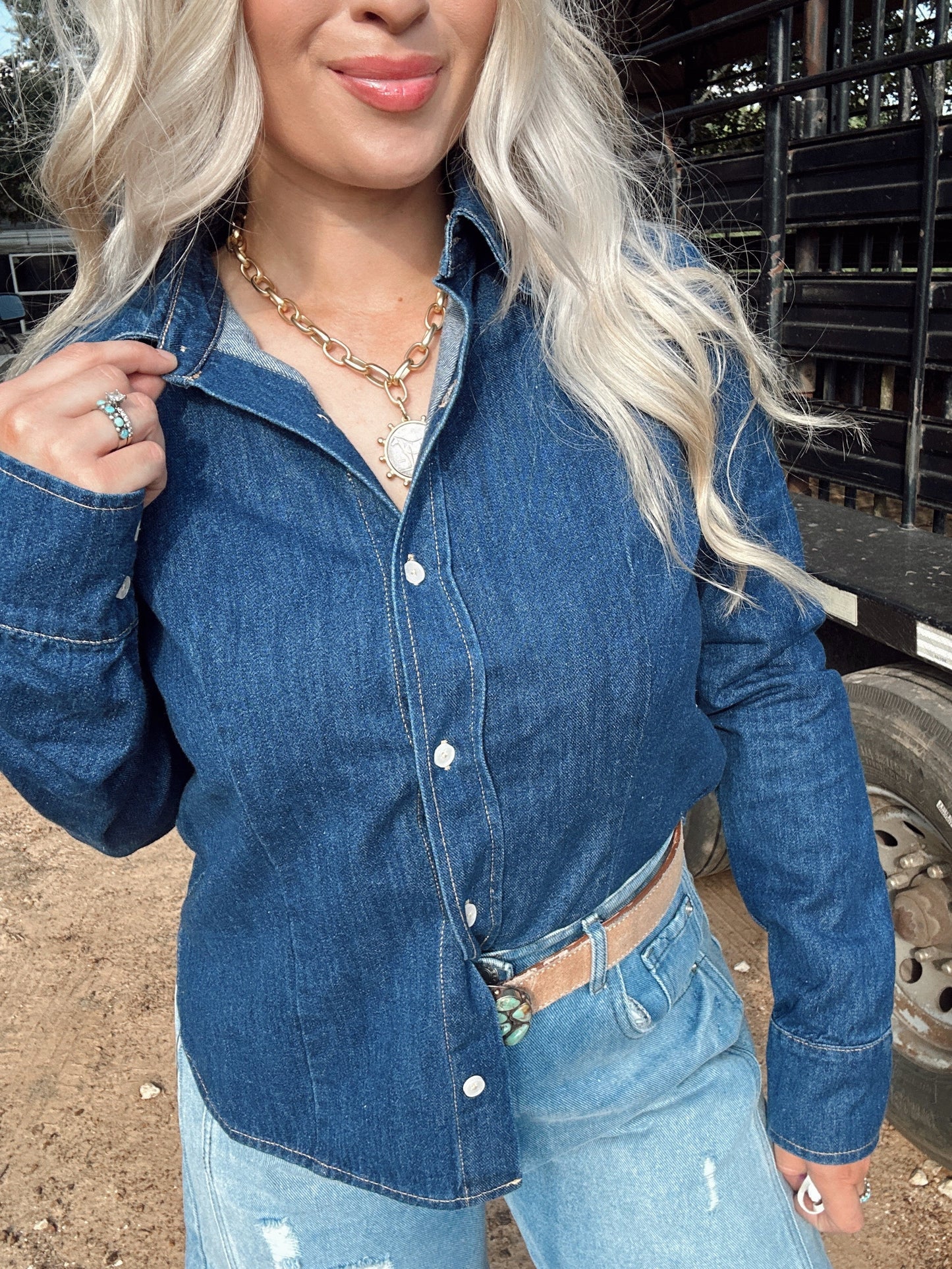 The Judy Denim Button Down