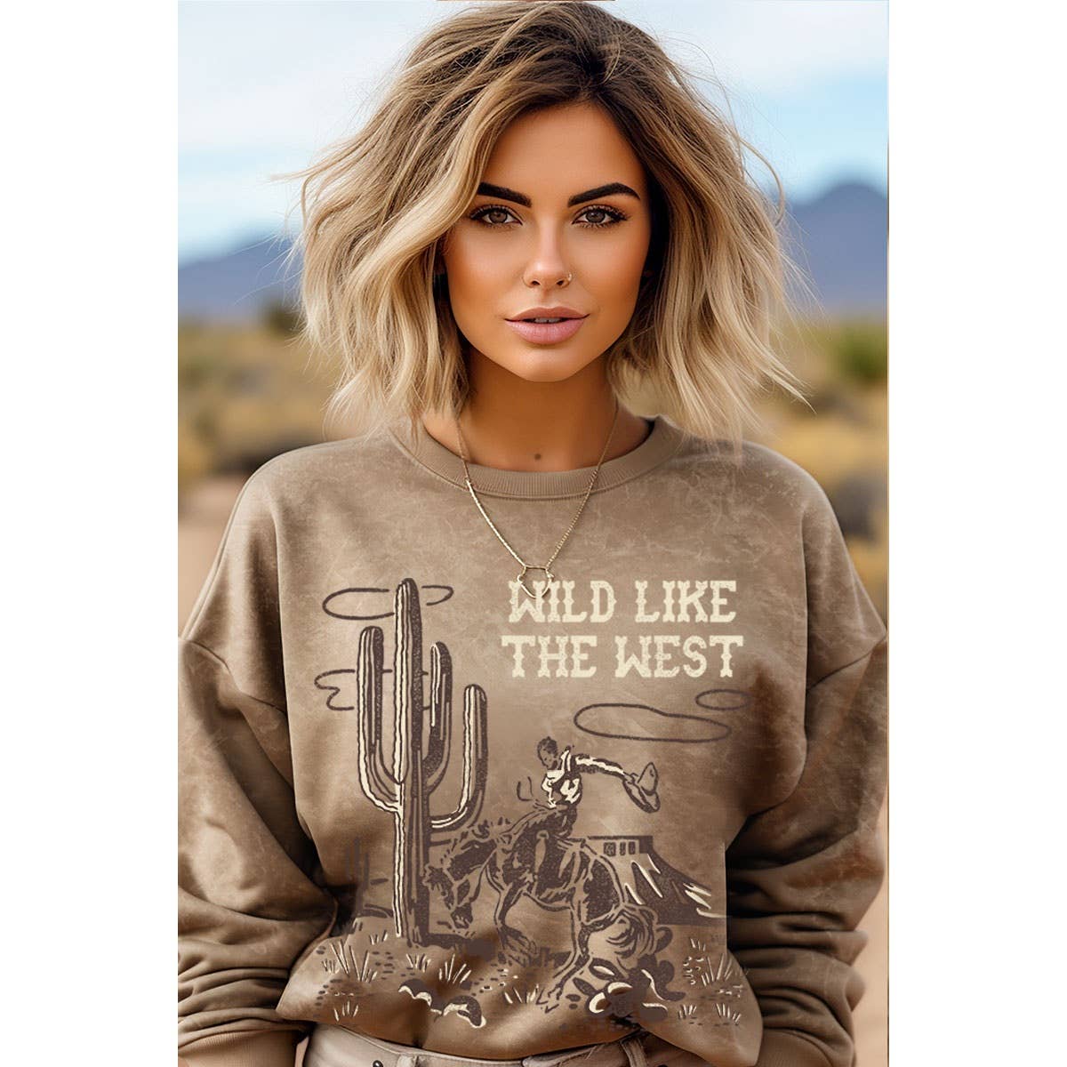 WILD LIKE THE WEST MINERAL GRAPHIC SWEATSHIRT