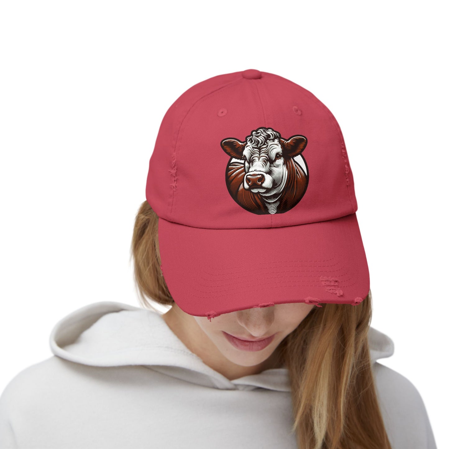 Hereford, Eat Beef, Unisex Distressed Cap, Beef Lovers, Support Ranchers