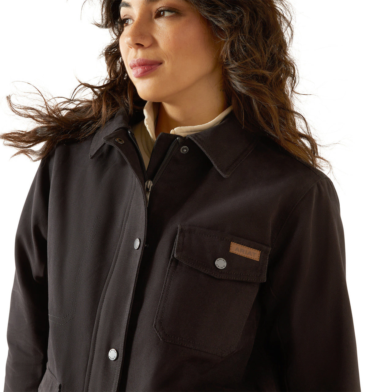 Ariat Women's Black Western Canvas Chore Jacket