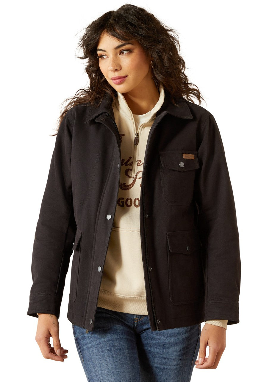 Ariat Women's Black Western Canvas Chore Jacket