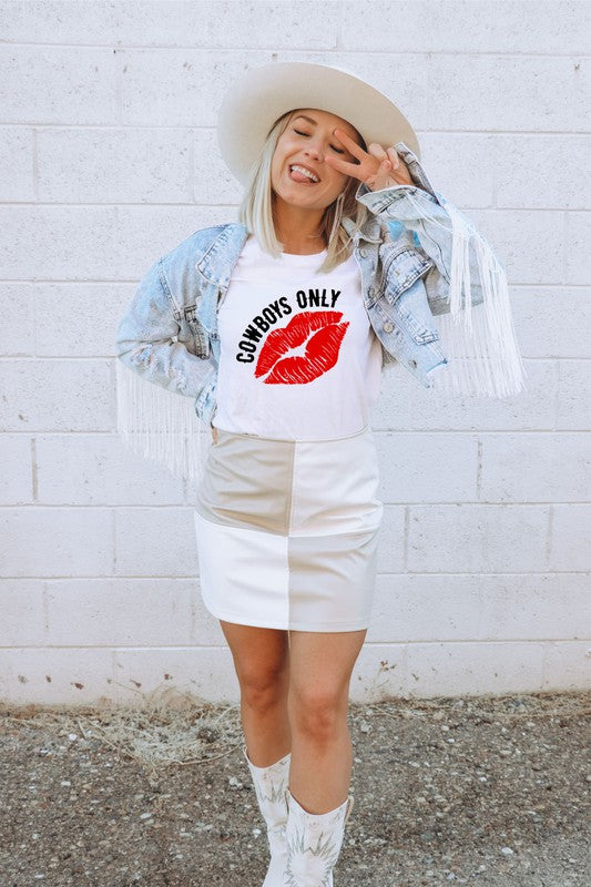 Cowboys Only with Lips Softstyle Tee
