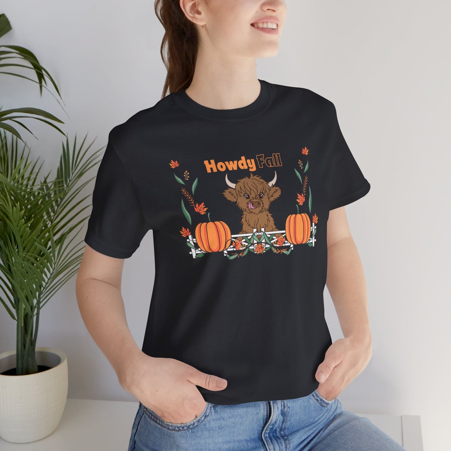 Howdy Fall Highland Cow Tee