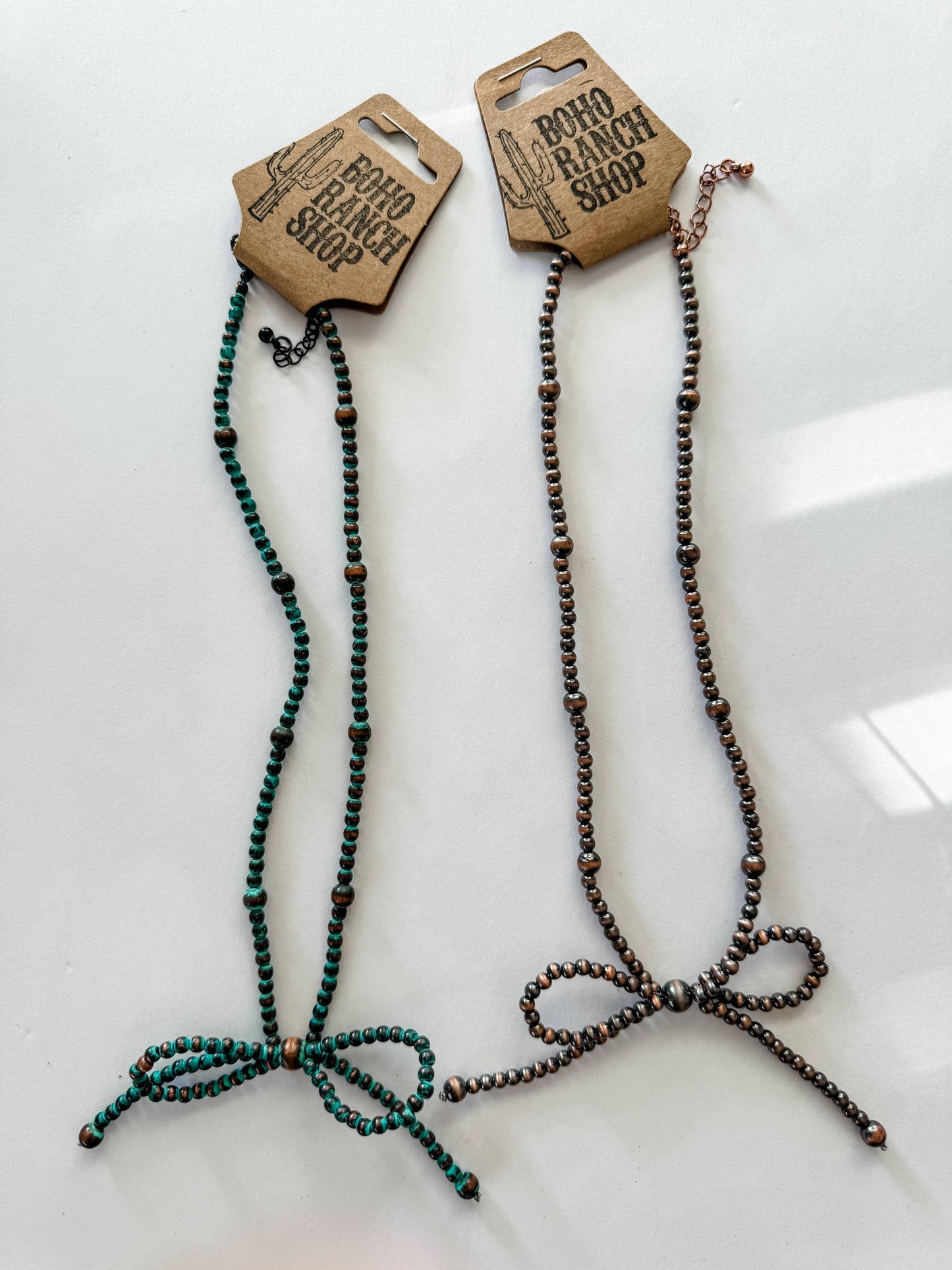 Faux Pearl Bow Coquette Necklace