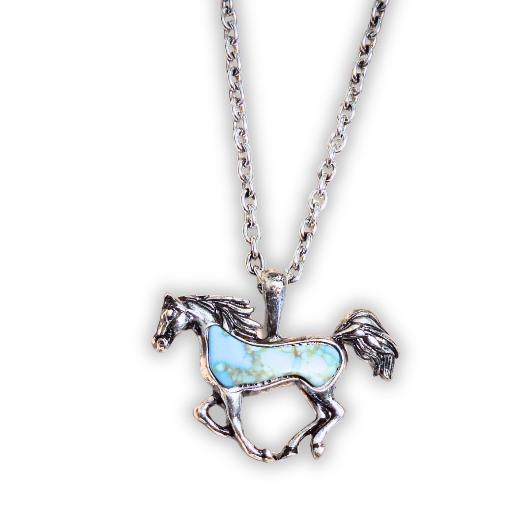 Bluebelle Horse Pendant Fashion Necklace