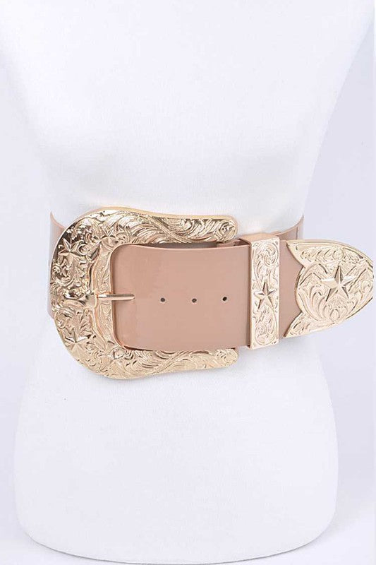 Patent Leather Statement Oversize Belt