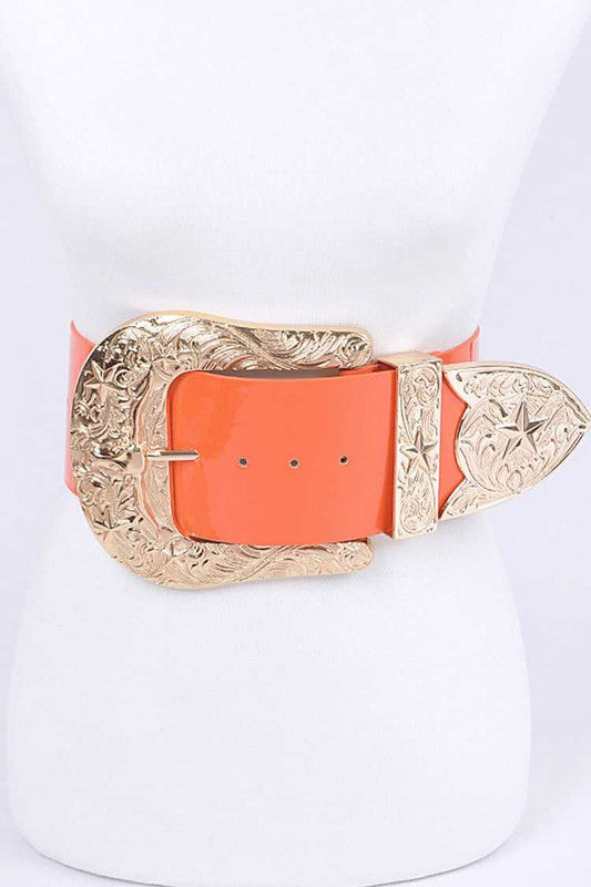 Patent Leather Statement Oversize Belt