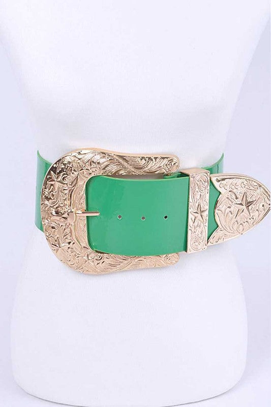 Patent Leather Statement Oversize Belt