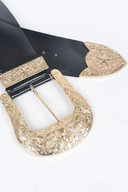 Patent Leather Statement Oversize Belt