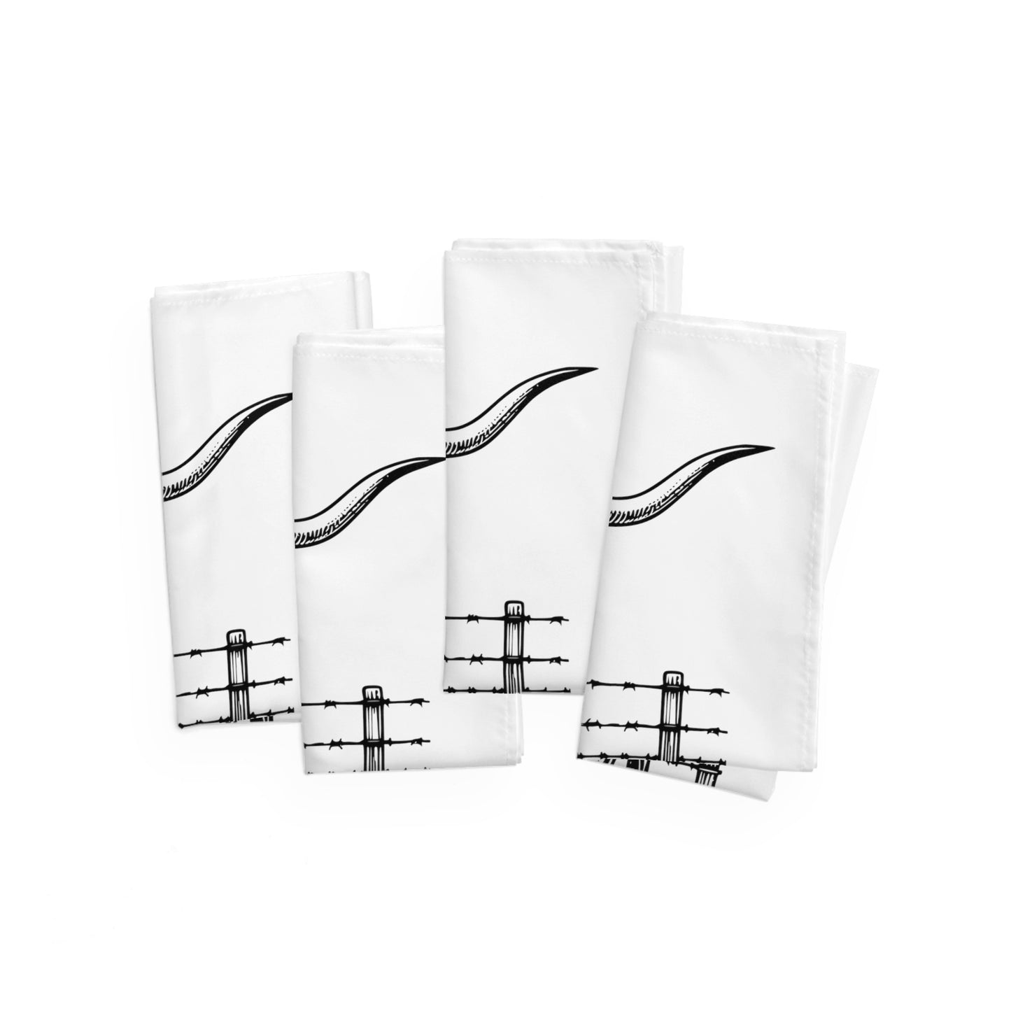 Napkins, Longhorn Napkins, Longhorn Cattle,