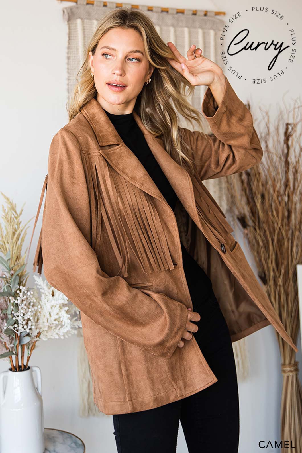 Calgary Fringe Blazer Plus Size