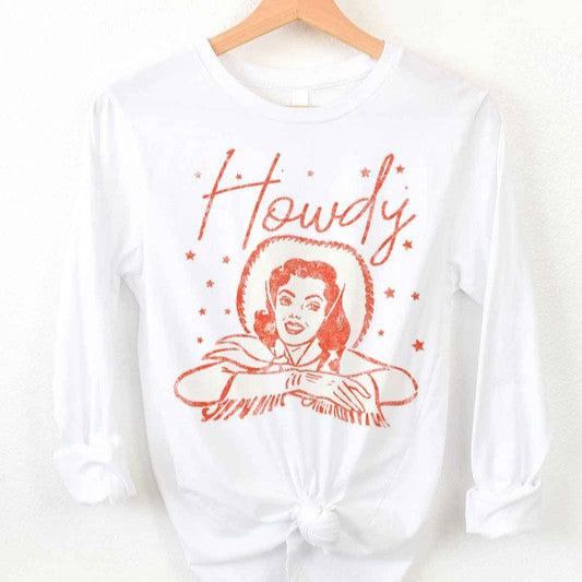 HOWDY COWGIRL LONG SLEEVE TEE