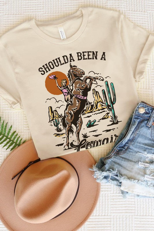 Shoulda Been A Cowgirl Tee