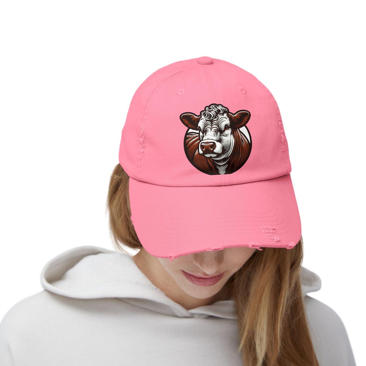 Hereford, Eat Beef, Unisex Distressed Cap, Beef Lovers, Support Ranchers