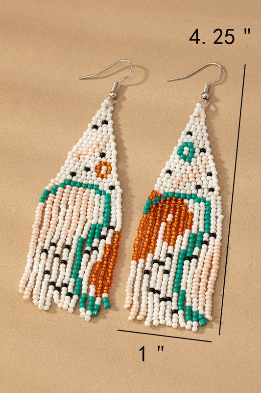 Seed Bead Boho Earrings