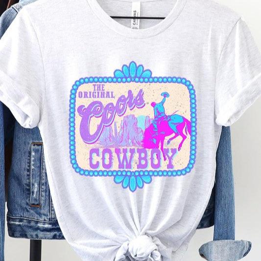 Coors Cowboy Western Graphic T Shirts