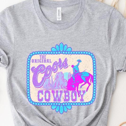 Coors Cowboy Western Graphic T Shirts