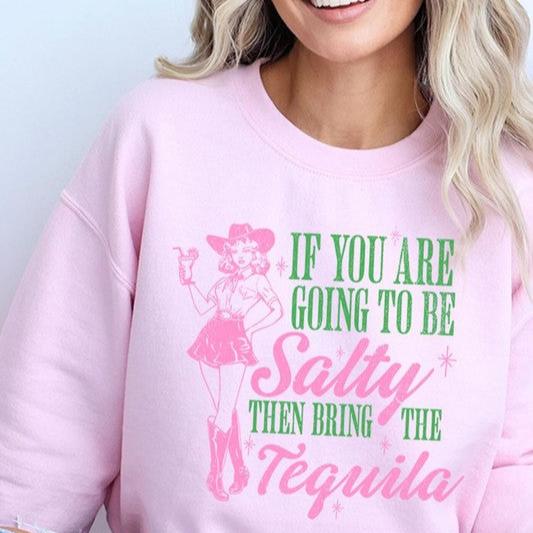 Cowgirl Tequila Graphic Fleece Sweatshirts