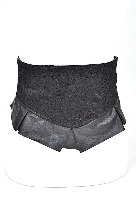 Soft Corset Lace Ruffle Belt