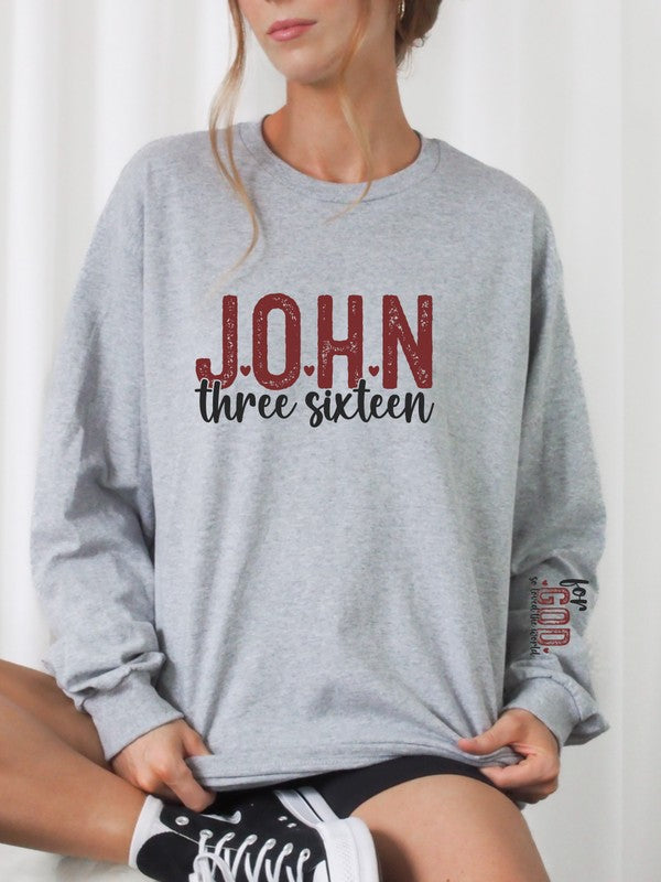 John 3 16 For God So Loved Crew Sweatshirt