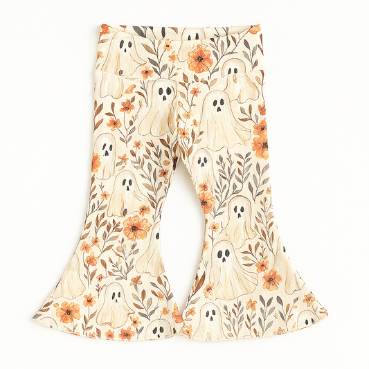 Boho Ghost Halloween Baby Bell Bottoms