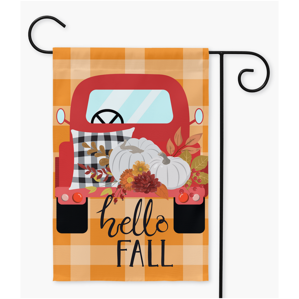 Hello Fall Yard Flags