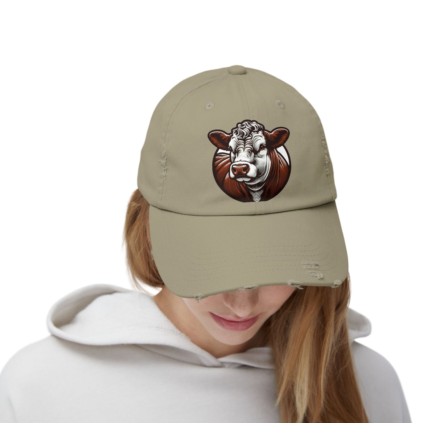 Hereford, Eat Beef, Unisex Distressed Cap, Beef Lovers, Support Ranchers