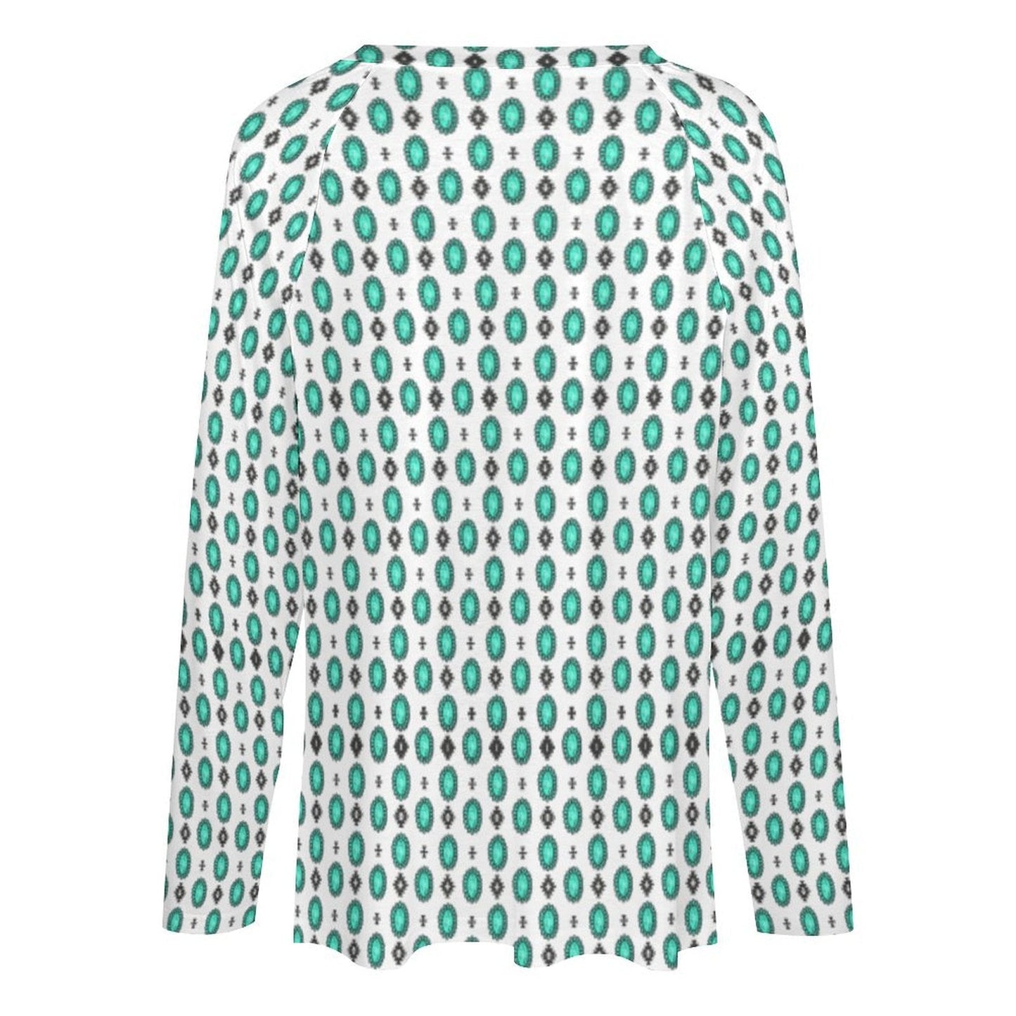 Baha Ranch Turquoise Concho Long Sleeve Top