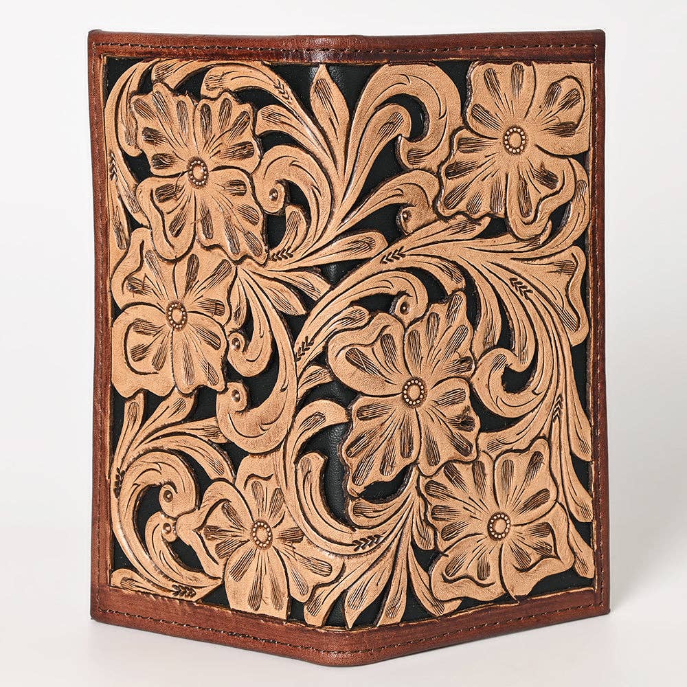 OHG114 Wallet Genuine Leather Tooled
