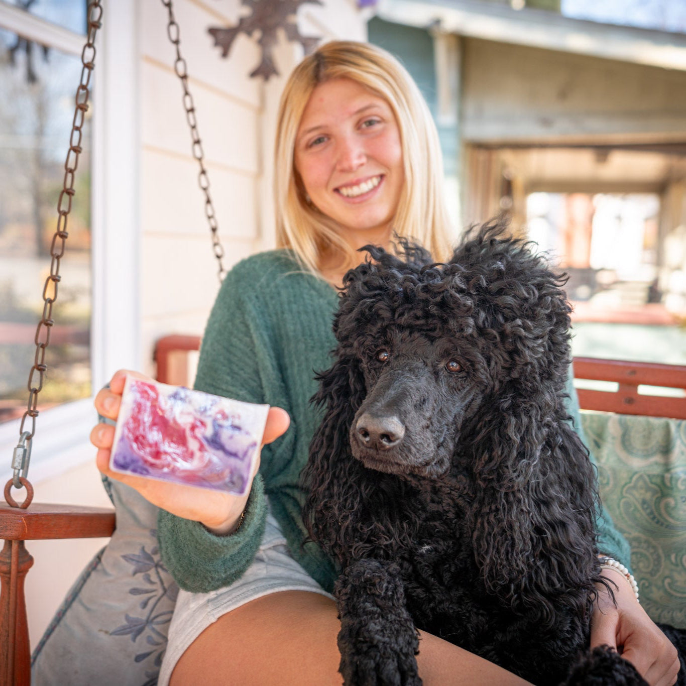 POMEGRANATE GOAT'S MILK SOAP SLICE 5 oz.