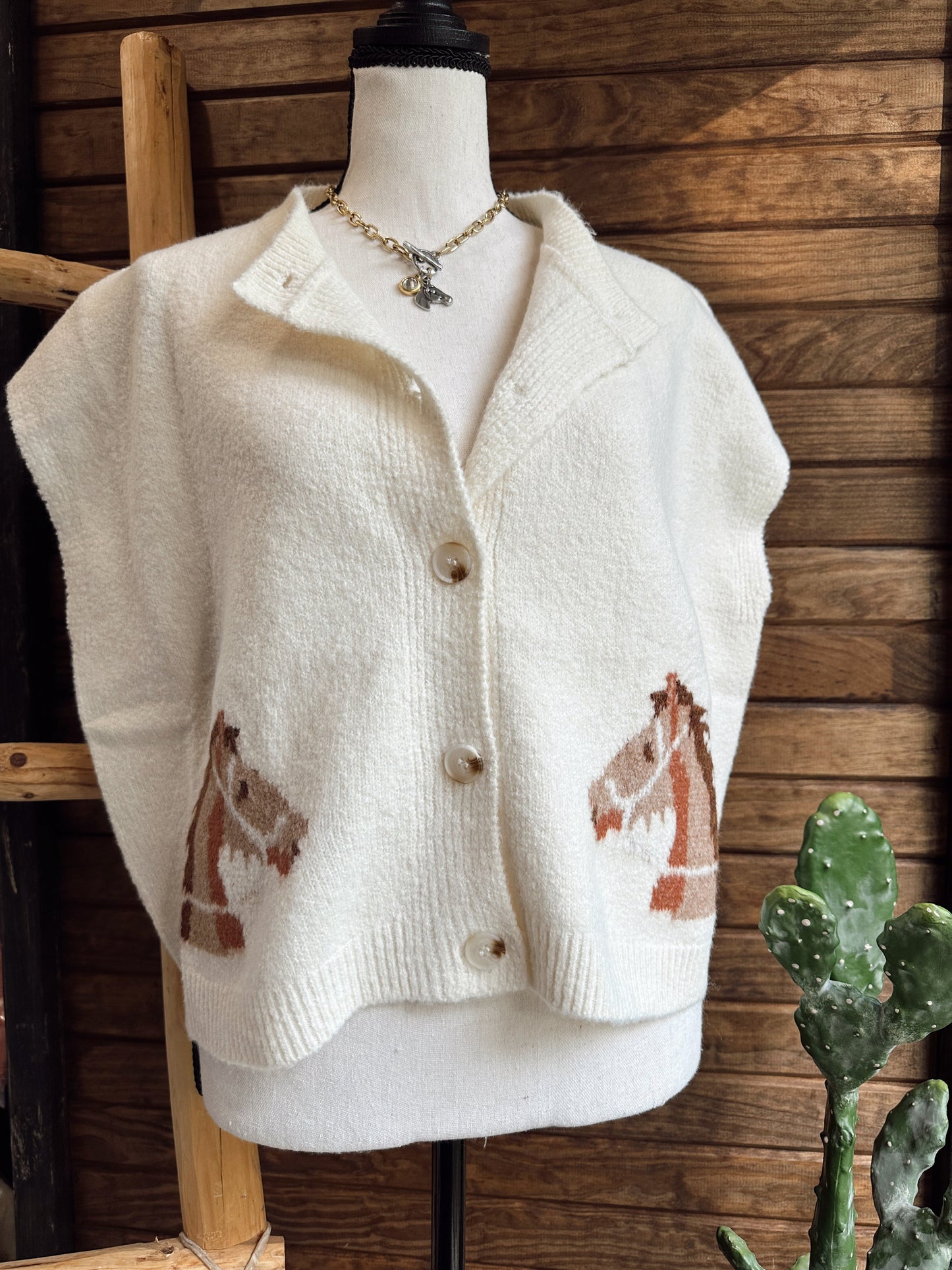 The Pony Sleeveless Cardigan