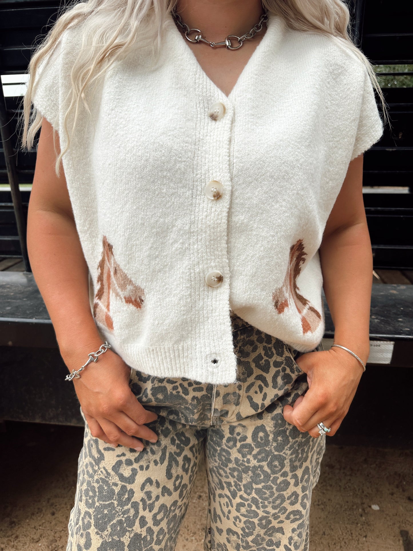 The Pony Sleeveless Cardigan - best seller