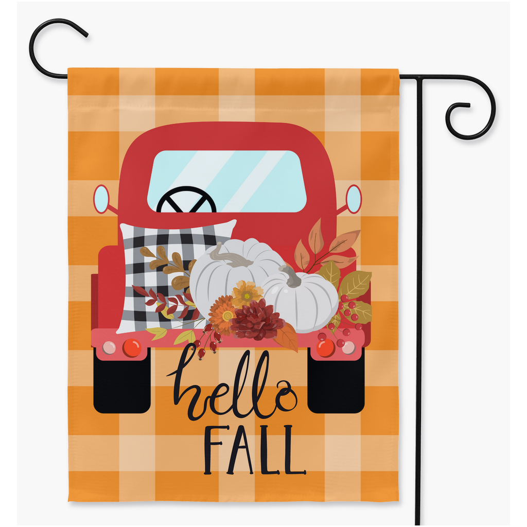Hello Fall Yard Flags