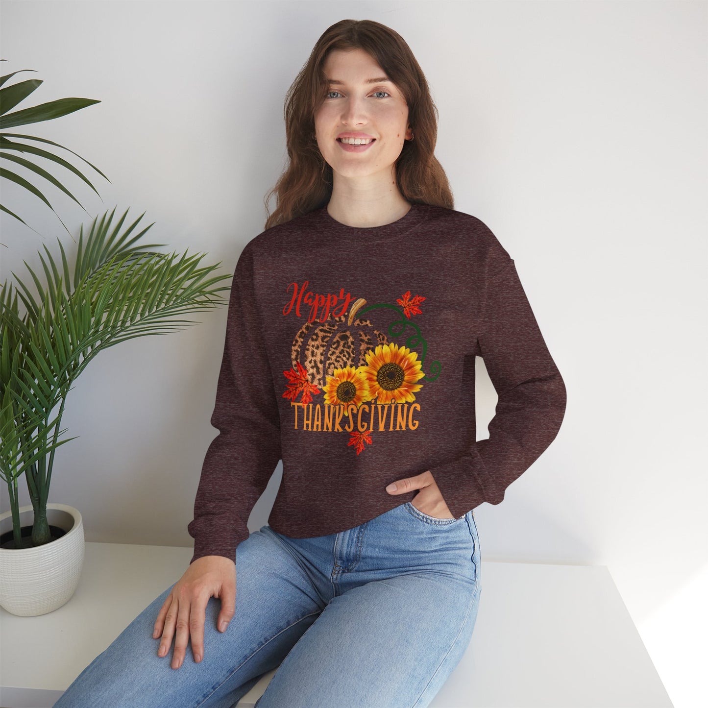 Leopard Print Pumpkin Thanksgiving Sweatshirt