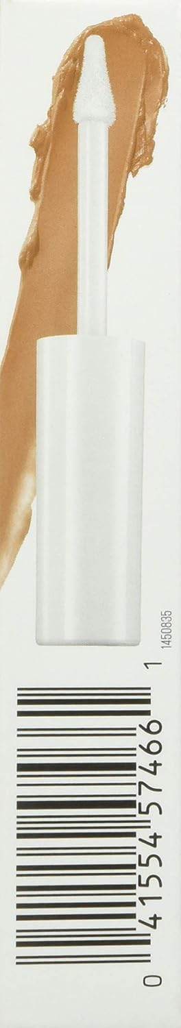 Maybelline New York Super Stay Super Stay Full Coverage, Brightening, Long Lasting, Under-eye Concealer Liquid Makeup Forup to 24H Wear, With Paddle Applicator, 45 Tan, 0.23 fl. oz.