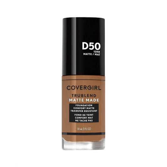 COVERGIRL TruBlend Matte Made Liquid Foundation, Deep Golden D50, 1.01 Fl Oz (Pack of 1)
