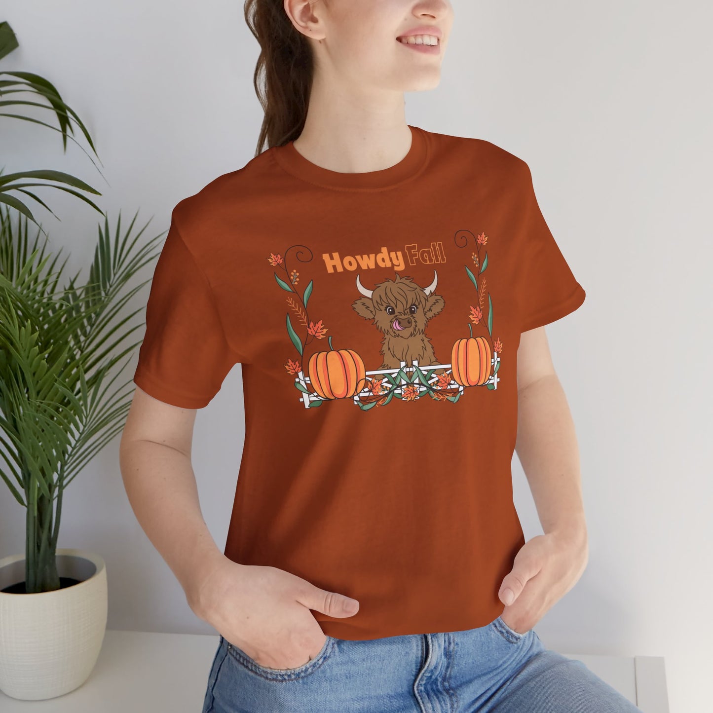 Howdy Fall Highland Cow Tee