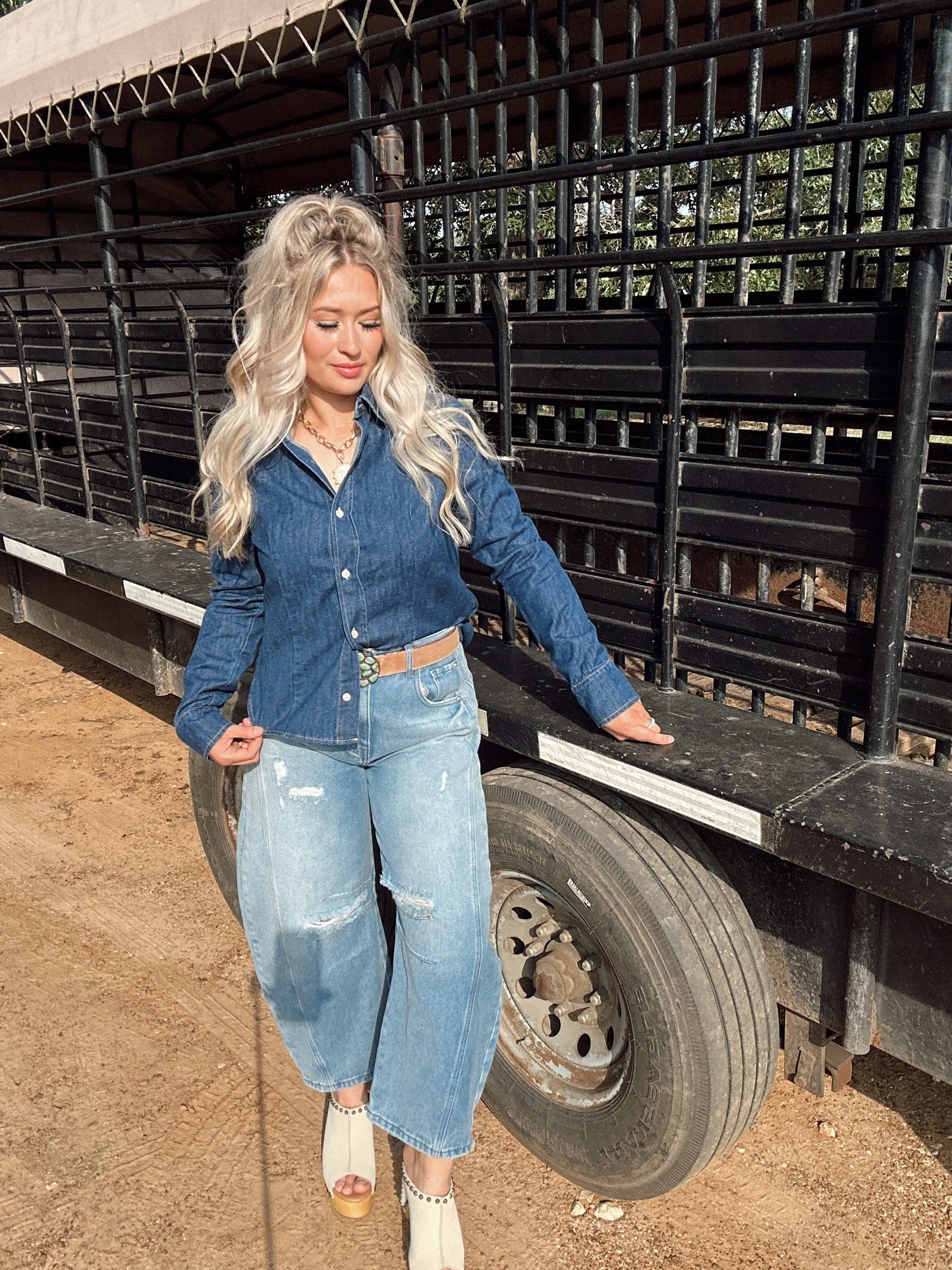 The Judy Denim Button Down