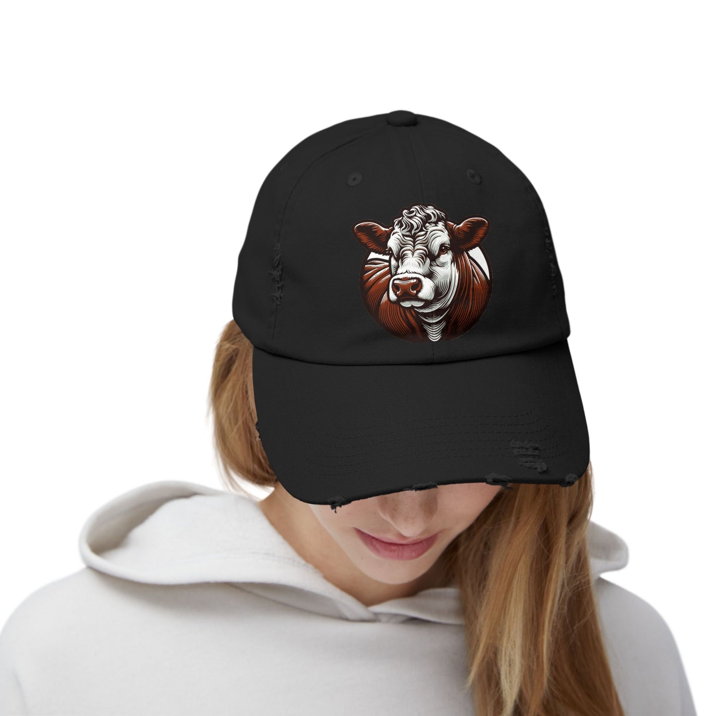 Hereford, Eat Beef, Unisex Distressed Cap, Beef Lovers, Support Ranchers