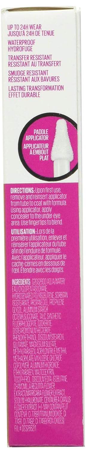 Maybelline New York Super Stay Super Stay Full Coverage, Brightening, Long Lasting, Under-eye Concealer Liquid Makeup Forup to 24H Wear, With Paddle Applicator, 45 Tan, 0.23 fl. oz.