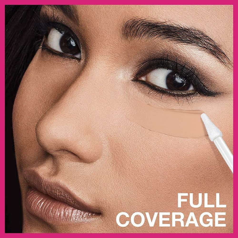 Maybelline New York Super Stay Super Stay Full Coverage, Brightening, Long Lasting, Under-eye Concealer Liquid Makeup For Up To 24H Wear, With Paddle Applicator, 30 Honey, 0.23 fl. oz.