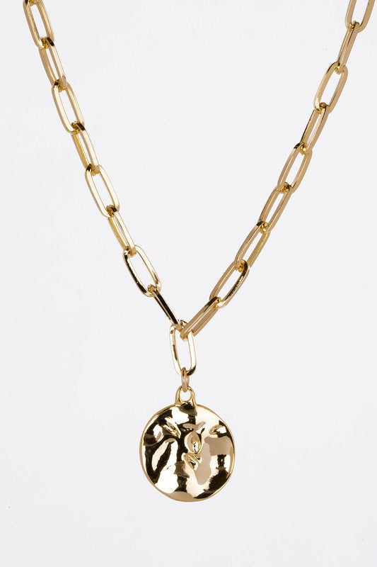 Coin Pendant Clip Chain Bracelet and Necklace Set