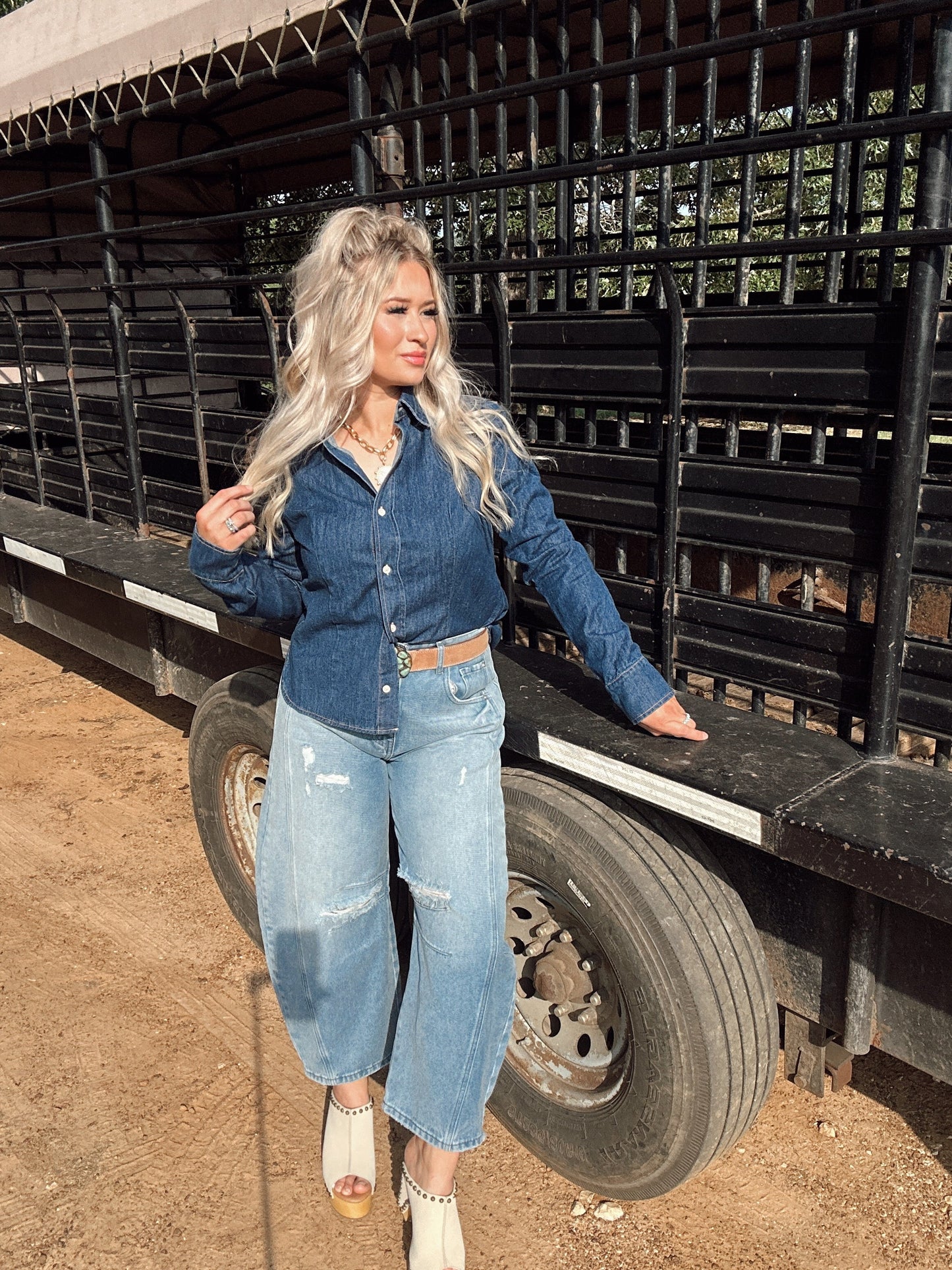 The Judy Denim Button Down