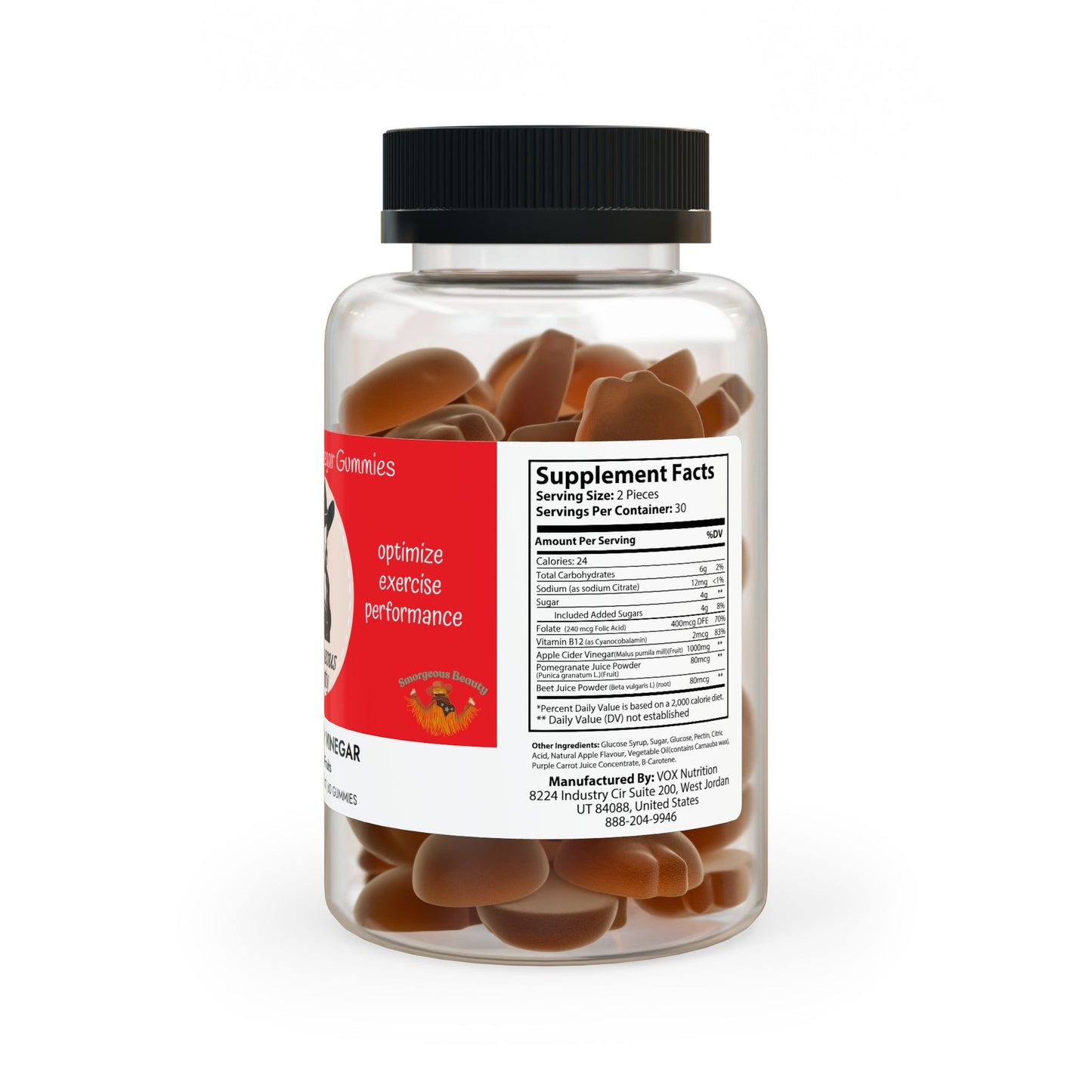 Apple Cider Vinegar Gummies Smorgeous Beauty (60 Gummies)