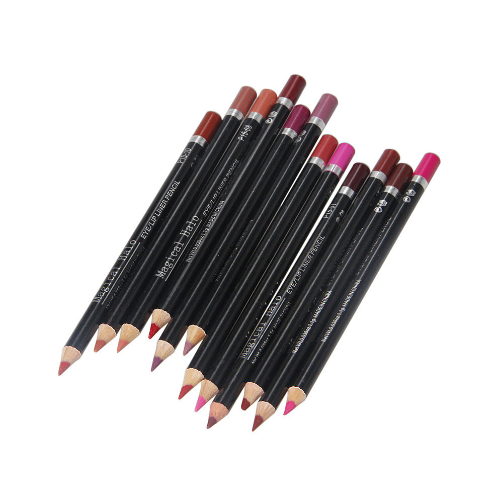 Makeup MH12 Color Mixed Waterproof Lip Liner Lip Nude Lip Pencil Lipstick Pen Set of 12