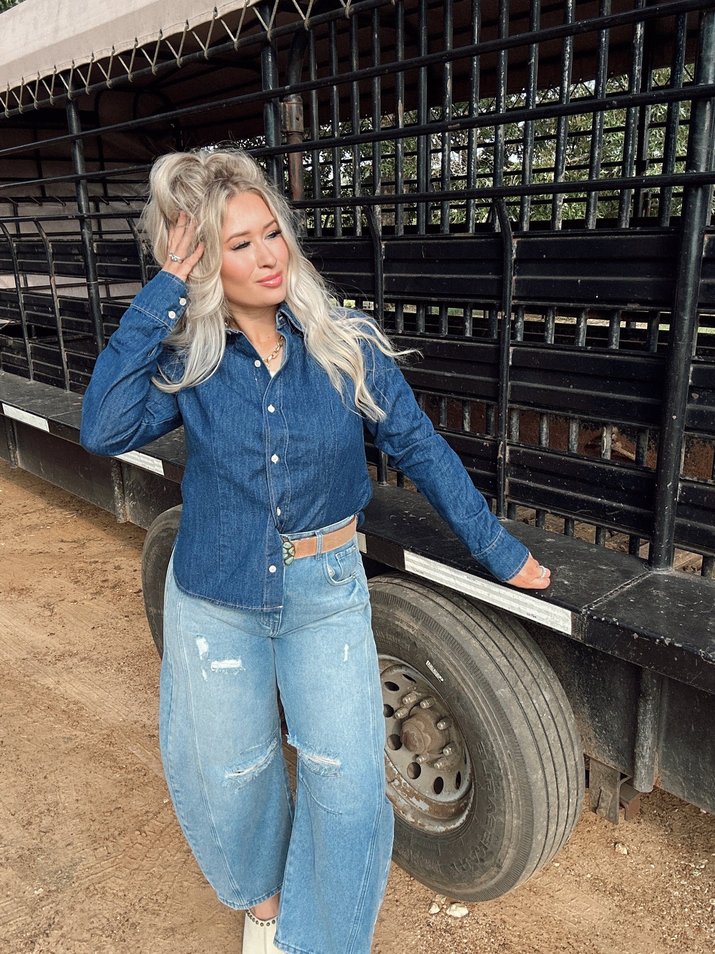 The Judy Denim Button Down