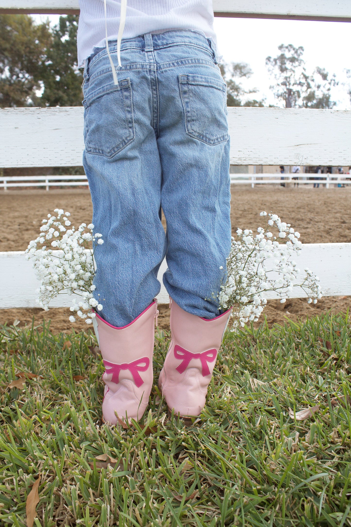 Safehaven Pink Toddler Cowgirl Boots – Horseshoe & Bow Detail – Vegan Leather Western Boots for Girls