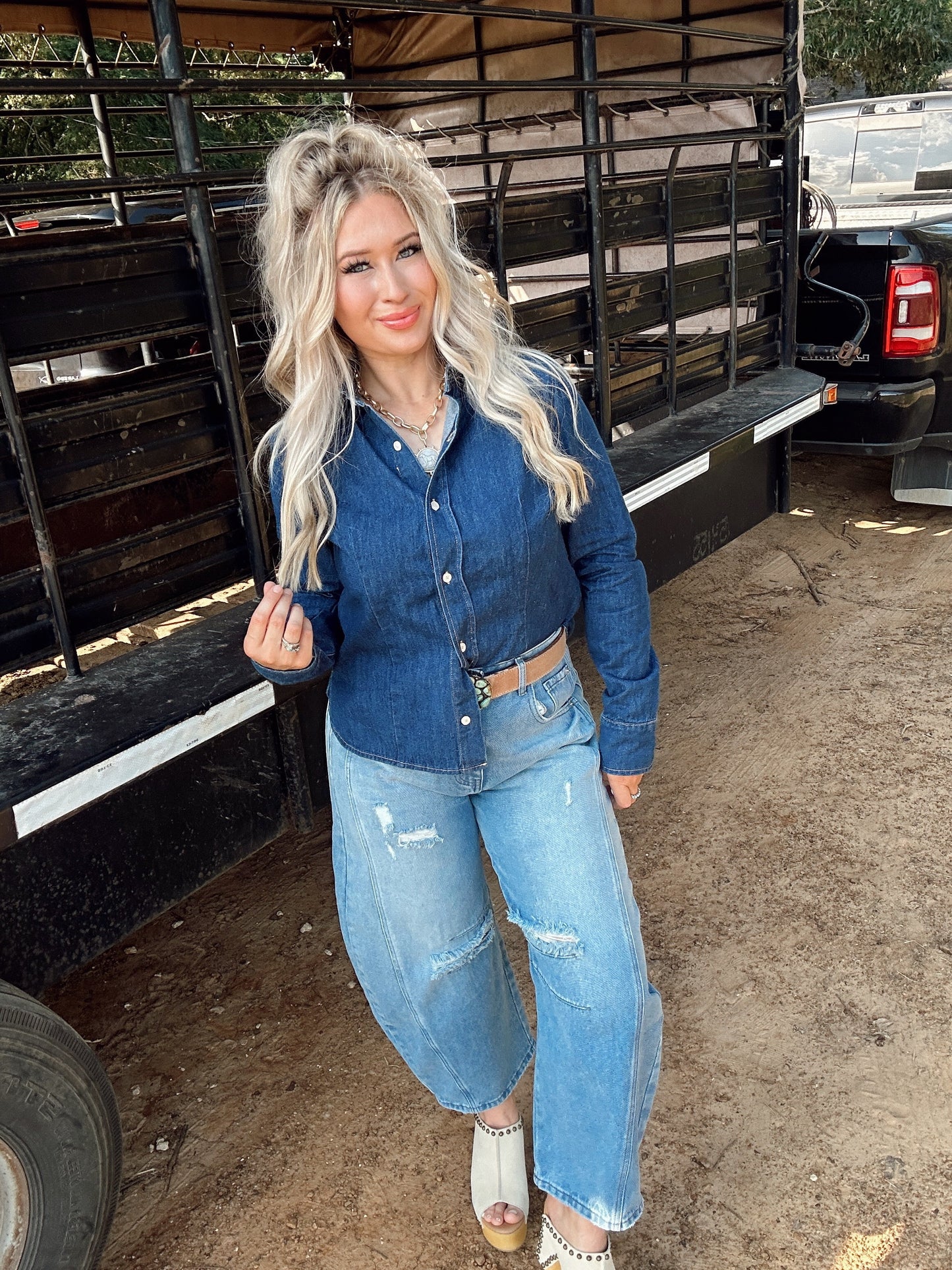 The Judy Denim Button Down