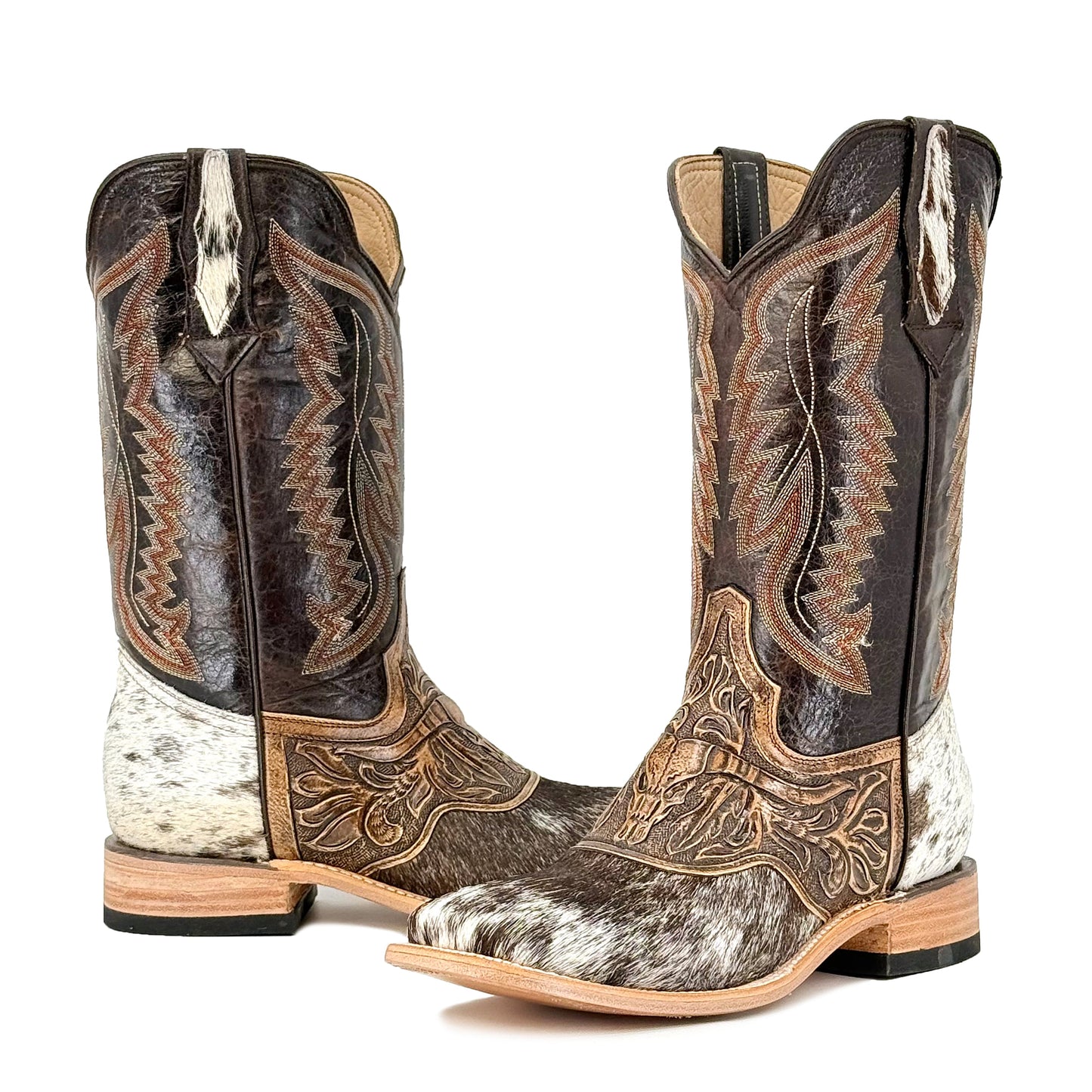 Men's Bulldog Hand Tooled  Boots - Cowhide