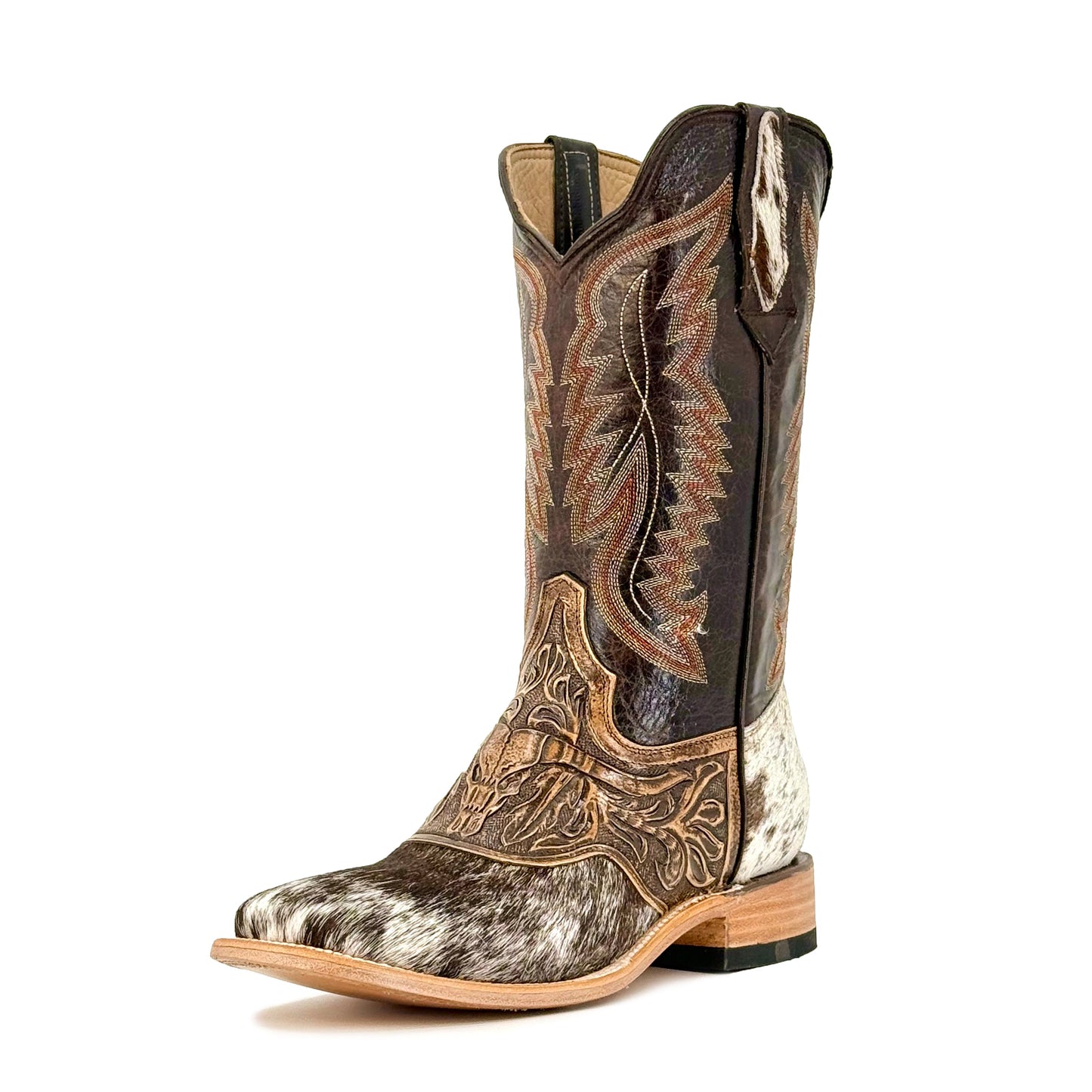 Men's Bulldog Hand Tooled  Boots - Cowhide